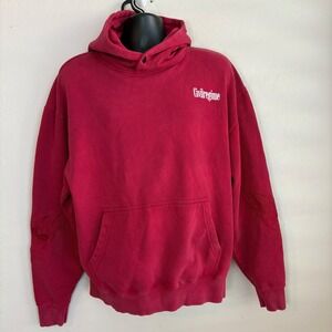 Civil‎ Regime Red Embroidered Rose Flame Hoodie Sweatshirt Mens Pullover Large
